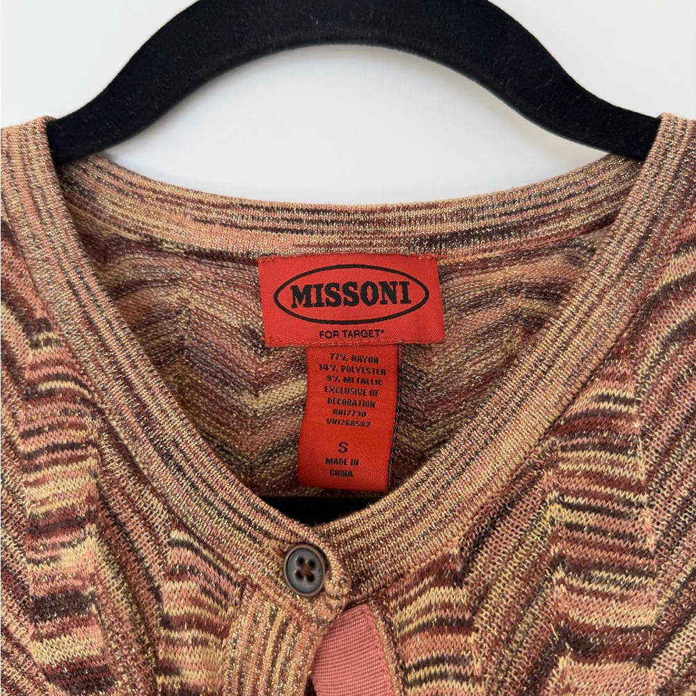 Missoni For Target Brown Zigzag Pattern Sweater S… - image 3